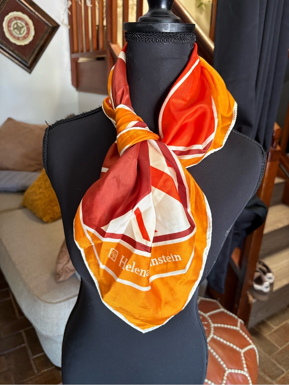 Orange and Red Designer Scarf